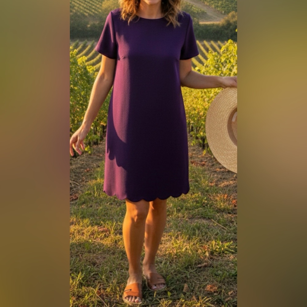 Deep Purple Dress Lined Large